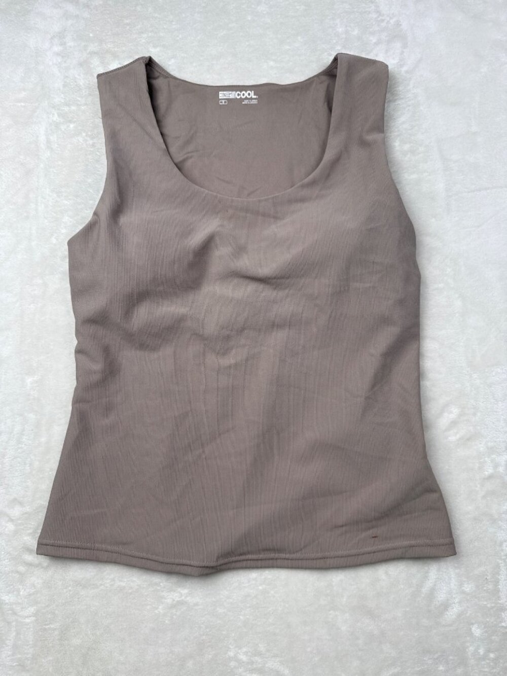 32 Degrees Cool Womens Beige Sleeveless Tank Top Small